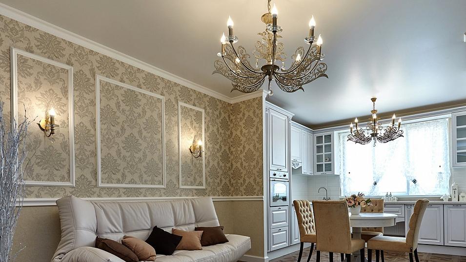 Благодаря специальному покрытию полотно защищено от пыли и загрязнений, что облегчает уход за потолком.